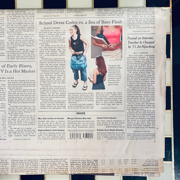 Tuesday, September 11, 2001 edition of The New York Times - Picture 6 of 6
